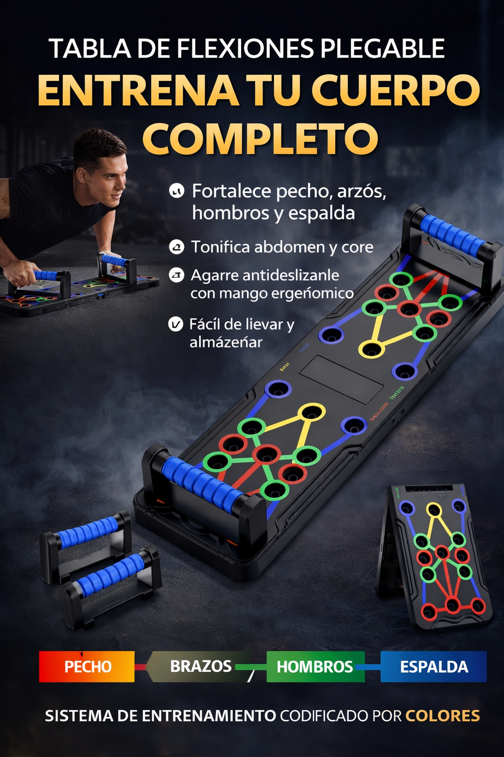 Tabla Push Up Para Flexiones 💪 - REBAJA YA ESOS KILOS DE DICIEMBRE🏋️‍♀️ + Envío Gratis