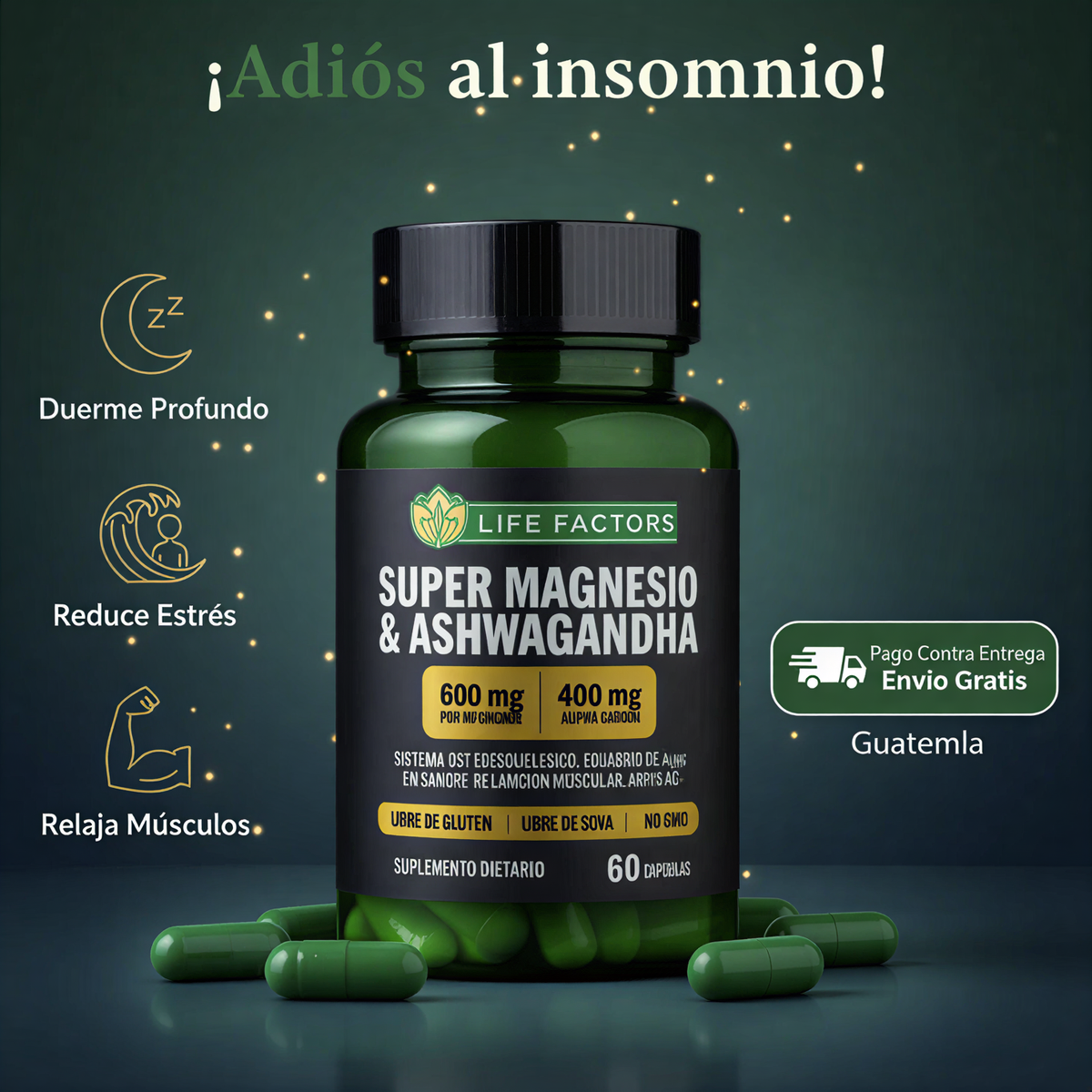 🍃 SUPER MAGNESIO & ASHWAGANDHA 60 CAPS ORIGINAL