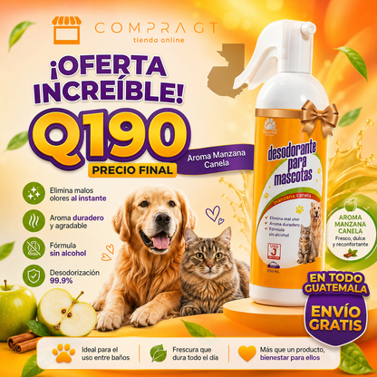 DESODORANTE ELIMINADOR DE MALOS OLORES PARA MASCOTAS🐕🐶 - ENVÍO GRATIS 🎁