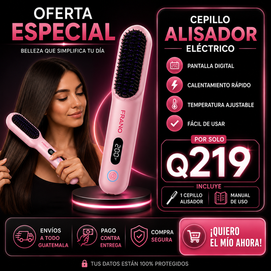 Novabrush™| Cepillo Alisador Inalámbrico – Cabello Perfecto en Minutos sin Cable