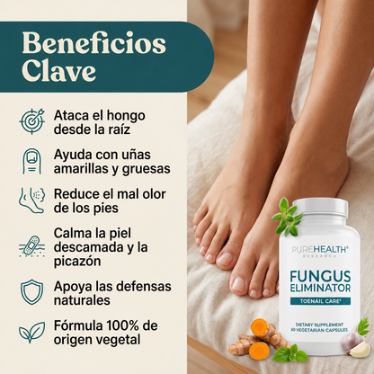 Fungus Eliminator 60 cápsulas -  Elimina el Hongo Desde Adentro — Antes de que Vuelva a Crecer + ENVÍO GRATIS