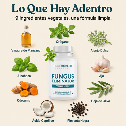Fungus Eliminator 60 cápsulas -  Elimina el Hongo Desde Adentro — Antes de que Vuelva a Crecer + ENVÍO GRATIS