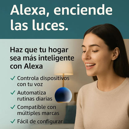Parlante portátil Inteligente Alexa™ Potencia tu Música en Cualquier Lugar + ENVÍO GRATIS