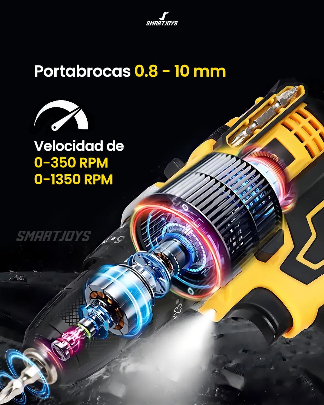Taladro y Destornillador Inalámbrico + 2 Baterías + 🎁Envío gratis