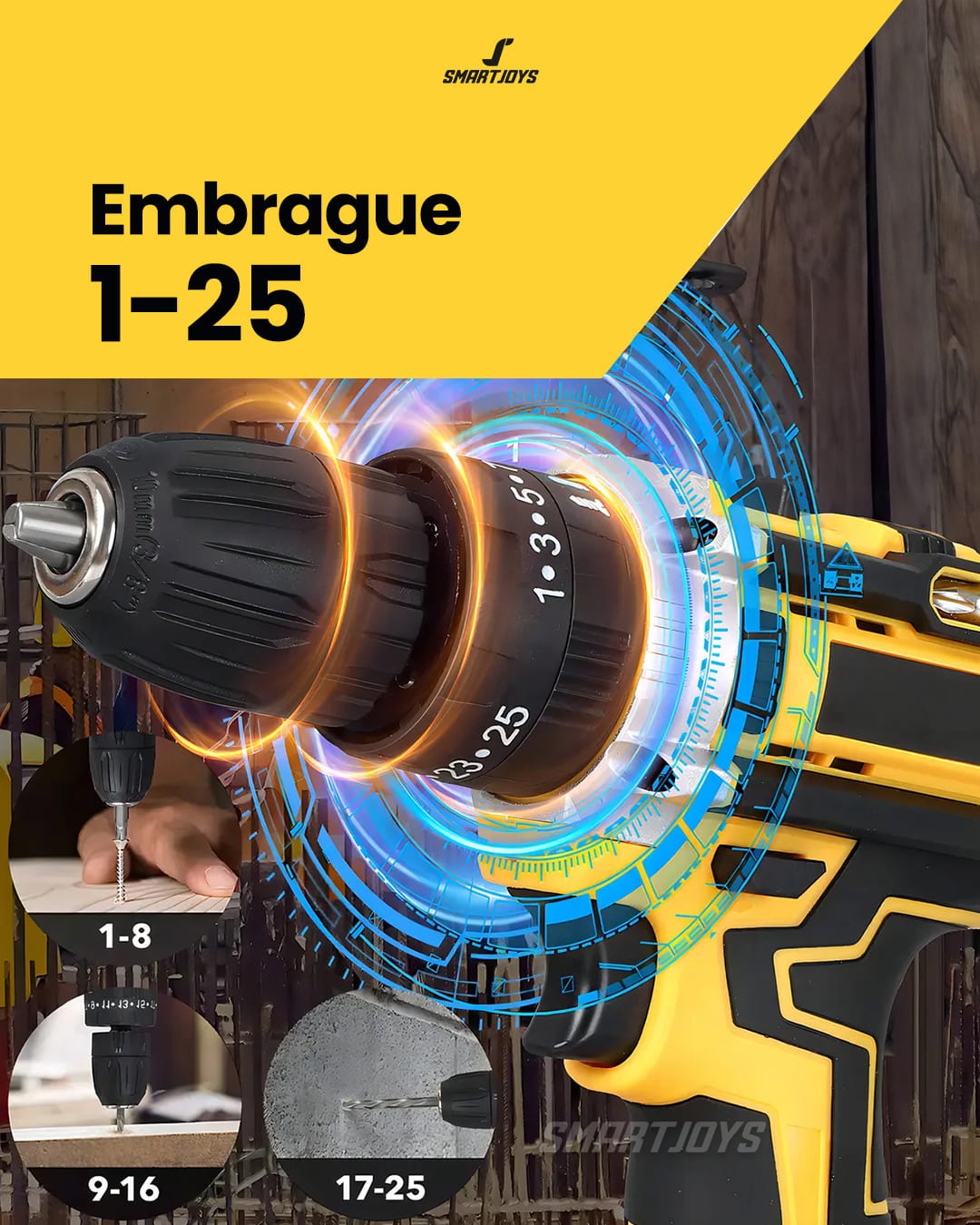 Taladro y Destornillador Inalámbrico + 2 Baterías + 🎁Envío gratis
