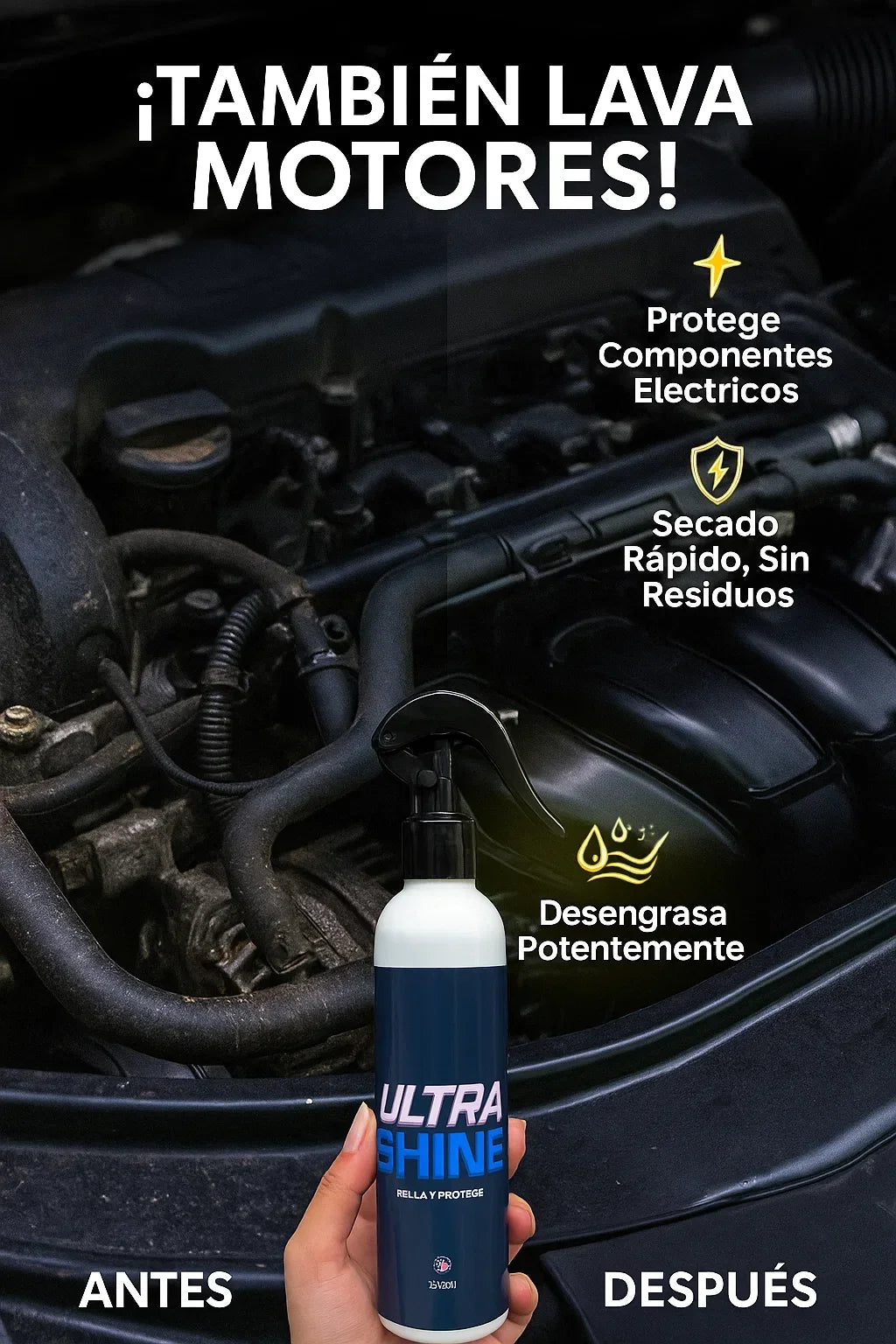 ULTRA SHINE - Limpiador Extremo en Spray para superficies