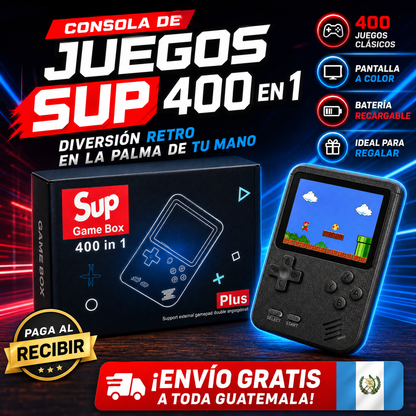 🎮 Consola Sup Retro Portátil 400 Juegos + ENVÍO GRATIS 🚀👾