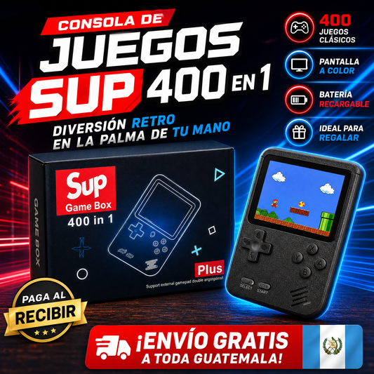 🎮 Consola Sup Retro Portátil 400 Juegos + ENVÍO GRATIS 🚀👾