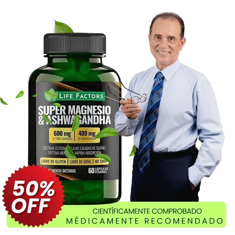 🏆 37 beneficios en 1 sola cápsula: Super Magnesio + Ashwagandha💊