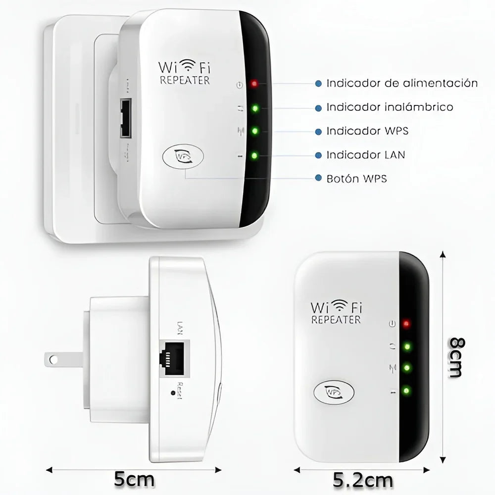Repetidor WiFi Hogar | Amplificador de señal Wifi hasta 300Mbps + Envío Gratis 🎁