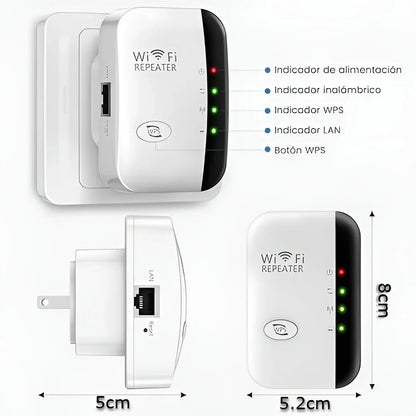 Repetidor WiFi Hogar | Amplificador de señal Wifi hasta 300Mbps + Envío Gratis 🎁